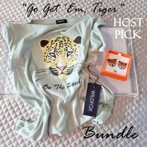 inchGo Get Em Tigerinch t-shirt & earring bundle set